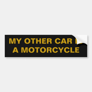 Autocollant De Voiture Mon autre voiture est une moto