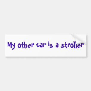Autocollant De Voiture Mon autre voiture est une poussette