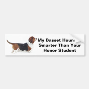 Autocollant De Voiture Mon Basset Hound est un adhésif pour pare-chocs