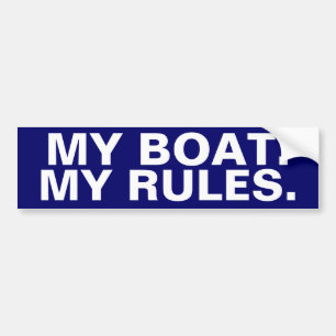 Autocollant De Voiture Mon bateau. Mes règles - canotage drôle