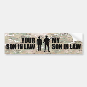 Autocollant De Voiture Mon beau-fils sert dans les militaires