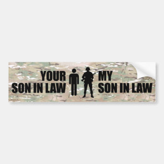 Autocollant De Voiture Mon beau-fils sert dans les militaires