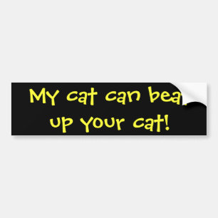 Autocollant De Voiture Mon chat peut battre votre chat !