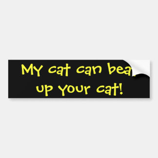 Autocollant De Voiture Mon chat peut battre votre chat !
