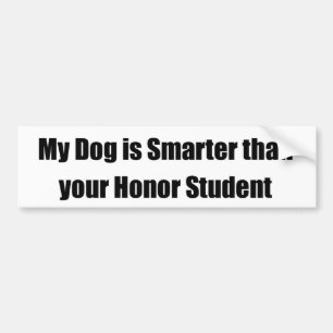 Autocollant De Voiture Mon chien est plus futé que votre étudiant