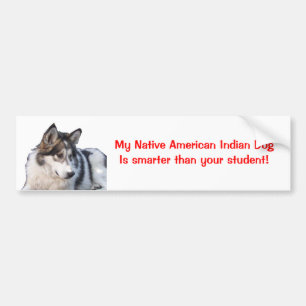 Autocollant De Voiture Mon chien indien indigène est…