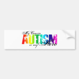 Autocollant De Voiture Mon cousin mon héros - autisme