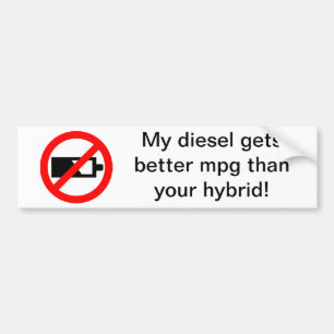 Autocollant De Voiture Mon diesel obtient un meilleur MPG que votre