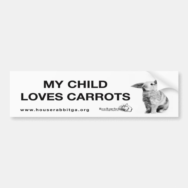 Autocollant De Voiture Mon enfant aime des carottes (Devant)