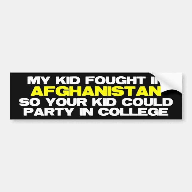 Autocollant De Voiture Mon enfant combattu en Afghanistan (Devant)