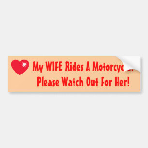 Autocollant De Voiture Mon ÉPOUSE monte une moto !