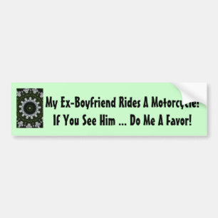 Autocollant De Voiture Mon Ex-Ami monte une moto !