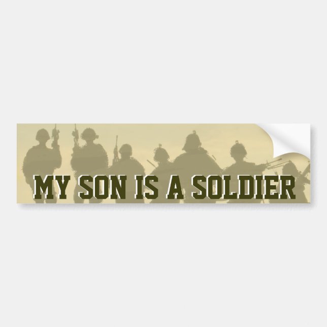 AUTOCOLLANT DE VOITURE MON FILS EST UN ADHÉSIF POUR PARE-CHOCS D'ARMÉE DE (Devant)