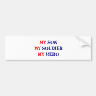 Autocollant De Voiture Mon fils, mon soldat, mon héros