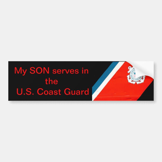 Autocollant De Voiture mon fils sert l'USCG (Devant)