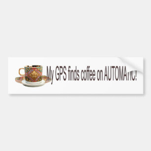 Autocollant De Voiture Mon GPS trouve du café