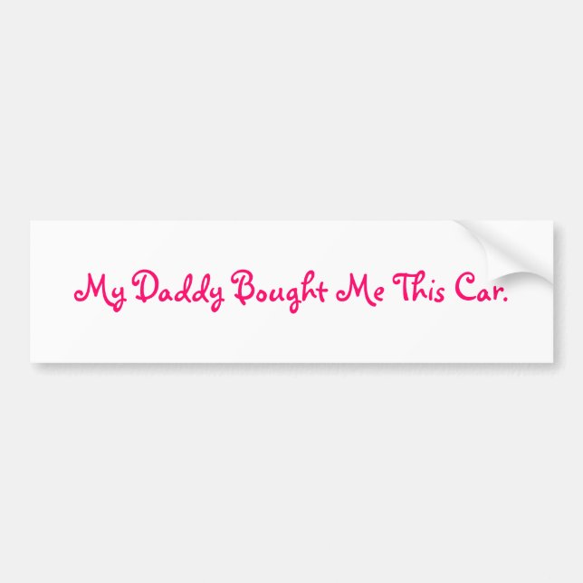 Autocollant De Voiture Mon papa m'a acheté cette voiture (Devant)