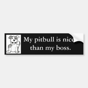 Autocollant De Voiture "Mon pitbull est plus gentil adhésif pour