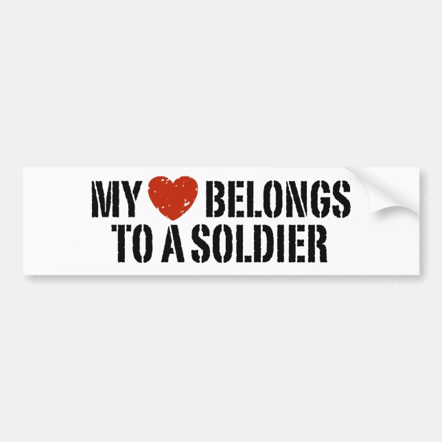 Autocollant De Voiture Mon soldat du coeur (Devant)