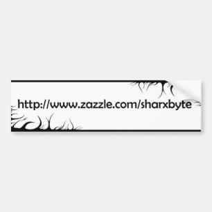 Autocollant De Voiture Mon texte d'URL (blanc, noir)