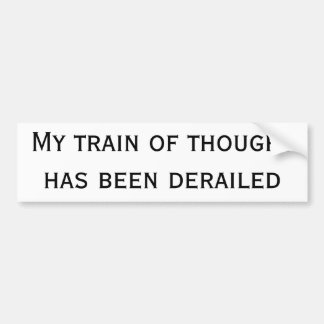 Autocollant De Voiture Mon train de pensée a été déraillé