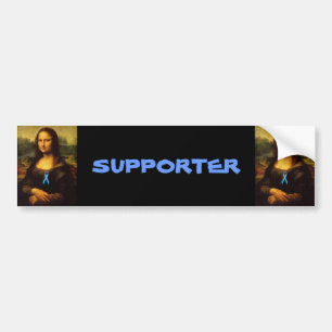 Autocollant De Voiture Mona Lisa Au Ruban Bleu