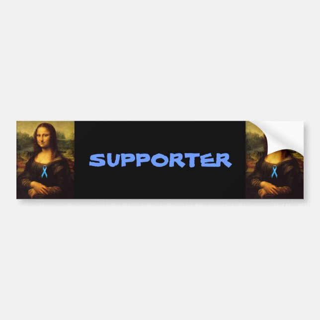 Autocollant De Voiture Mona Lisa Au Ruban Bleu (Devant)
