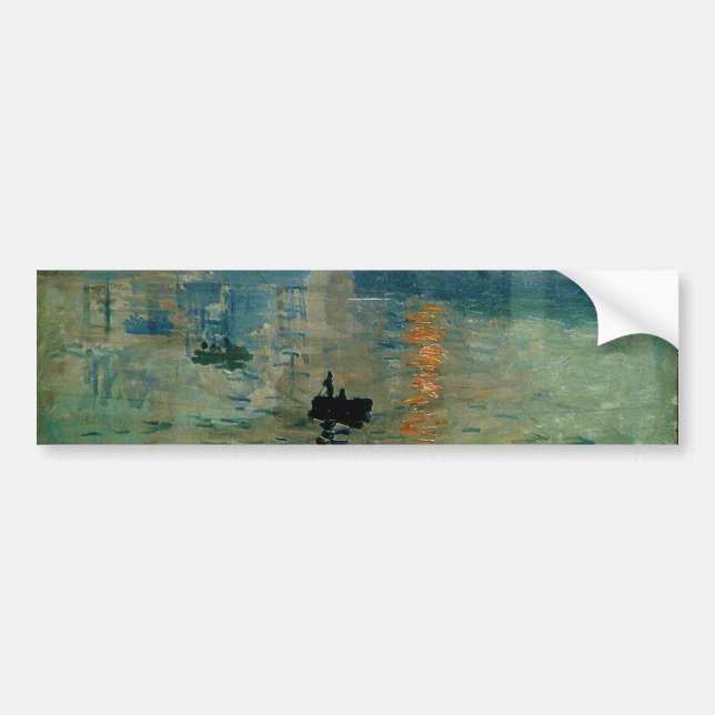 Autocollant De Voiture Monet's Impression Sunrise (soleil levant) - 1872 (Devant)