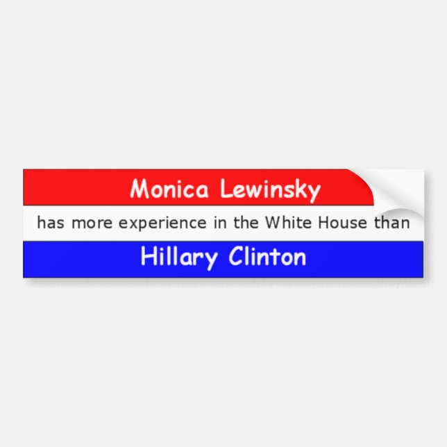 Autocollant De Voiture Monica Lewinsky non audacieuse (Devant)