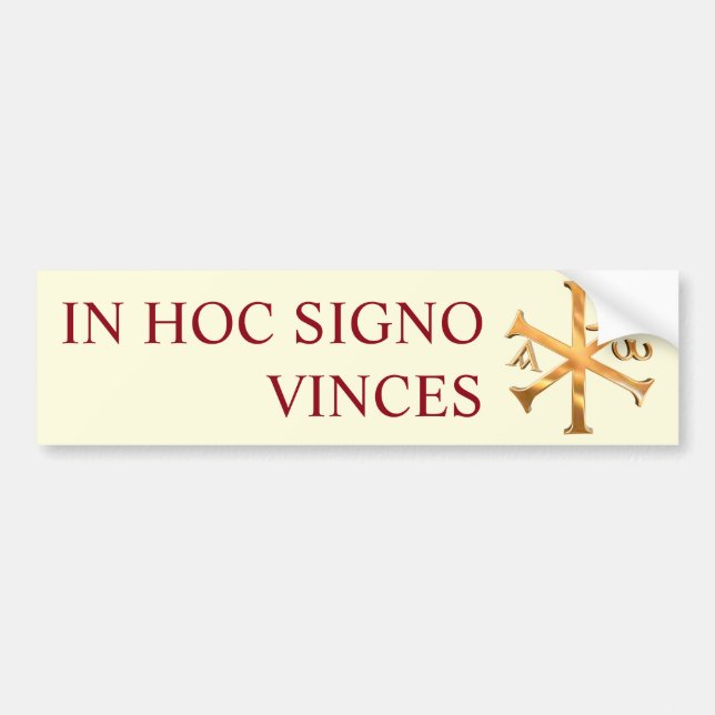 Autocollant De Voiture Monogramme d'or du Christ (Devant)
