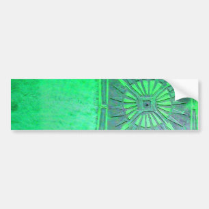 Autocollant De Voiture Monogramme vert clair d'ÉTOILE de MATIN