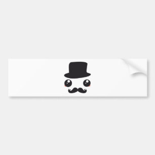 Autocollant De Voiture Monsieur Kawaii Moustache Holmes