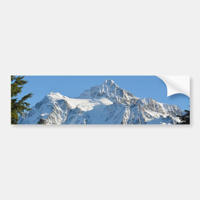 Autocollant De Voiture Montagne Neige (Devant)