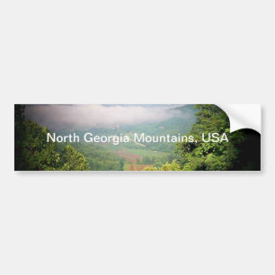 Autocollant De Voiture Montagnes de Géorgie du Nord, États-Unis