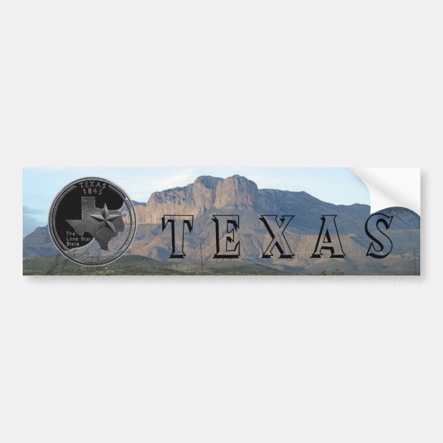 Autocollant De Voiture Montagnes du Texas (Devant)