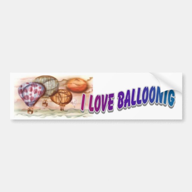 Autocollant De Voiture Monter en ballon d'amour (Devant)