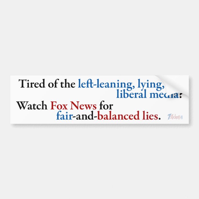 Autocollant De Voiture Montre Fox News (Devant)