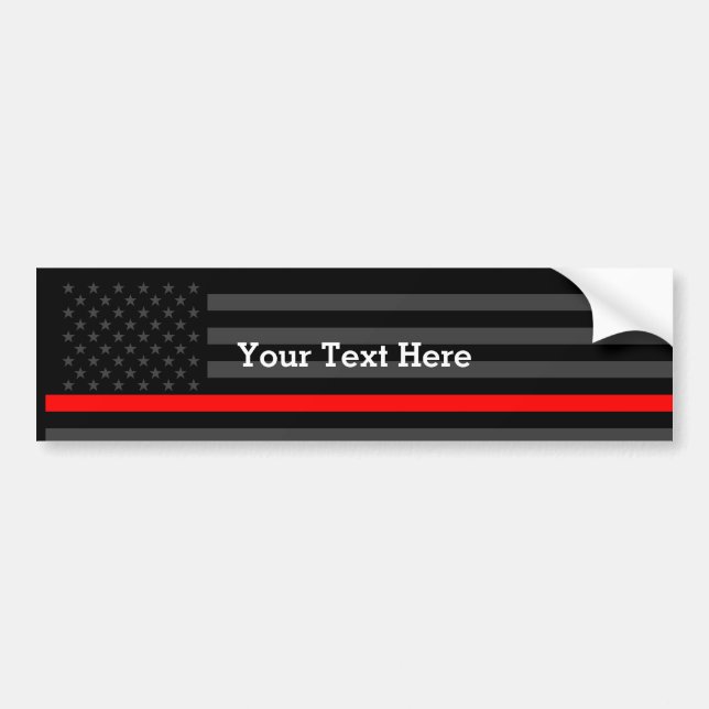 Autocollant De Voiture Montrez la ligne rouge mince drapeau noir (Devant)