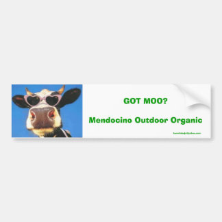 Autocollant De Voiture MOO OBTENU ? Organique extérieur de Mendocino