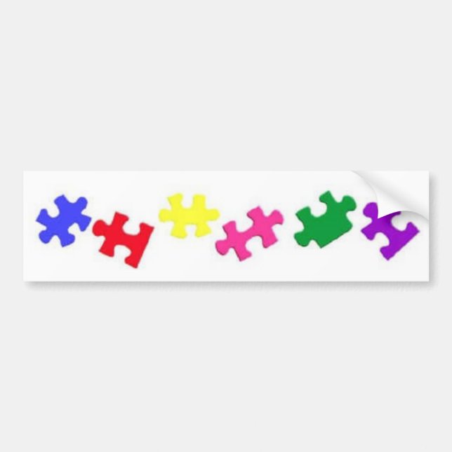 Autocollant De Voiture Morceau Bumpersticker de puzzle d'autisme (Devant)