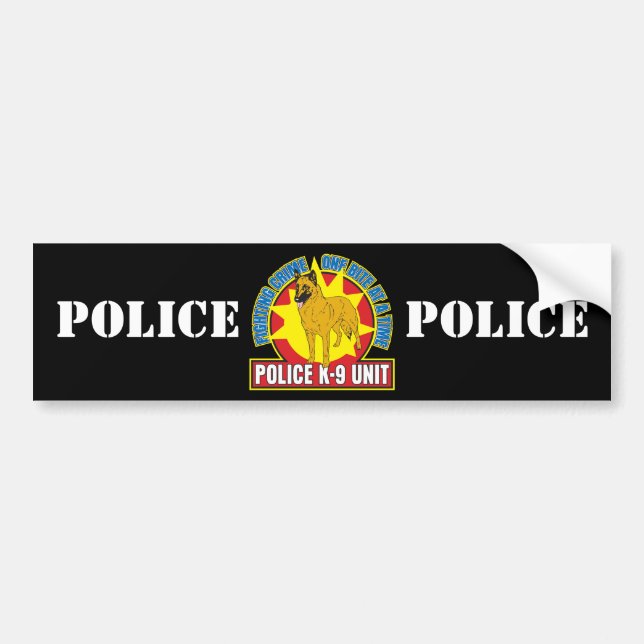 Autocollant De Voiture Morsure de Malinois du Belge K9 (Devant)
