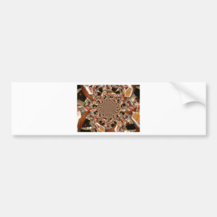 Autocollant De Voiture Mosaïque de sushis Brown