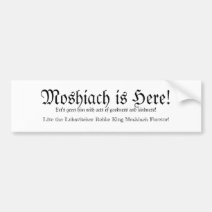 Autocollant De Voiture Moshiach Est Là ! Auto-collants pour voiture