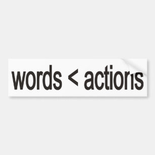 Autocollant De Voiture mot < actions