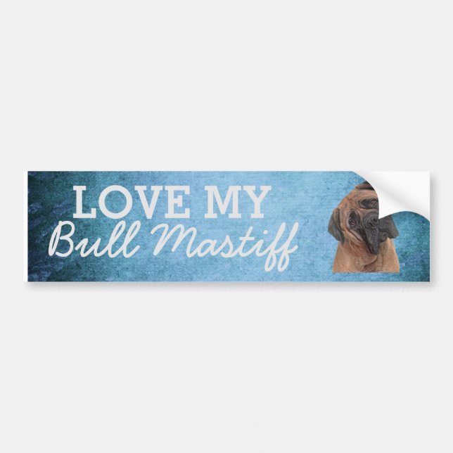 Autocollant De Voiture Mot de passe taureau Mastiff (Devant)