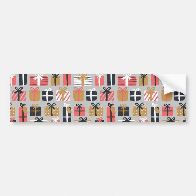 Autocollant De Voiture Motif cadeau de Noël (Devant)