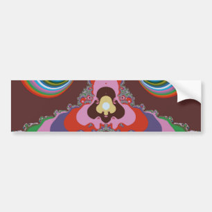 Autocollant De Voiture Motif d'art rétro psychédélique des années 70