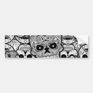 Autocollant De Voiture Motif de crânes en sucre