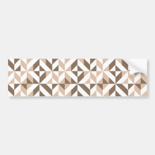 Autocollant De Voiture Motif de cube géométrique Tan Brown