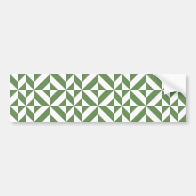 Autocollant De Voiture Motif de cube vert laiton foncé (Devant)